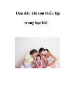 Đau đầu khi con thiếu tập trung học bài pdf