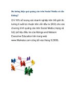 Đo lường hiệu quả quảng cáo trên Social Media có cần không? pptx