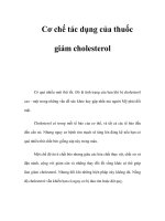 Cơ chế tác dụng của thuốc giảm cholesterol docx