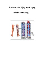 Bệnh xơ vữa động mạch nguy hiểm khôn lường pptx