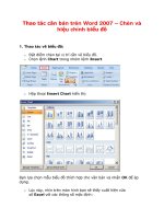 thao tác căn bản trên word 2007 – chèn và hiệu chỉnh biểu đồ