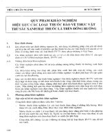 Quy phạm khảo nghiệm trên đồng ruộng hiệu lực phòng trừ sâu xanh hại thuốc lá của các thuốc trừ sâu