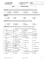 TEST-U-Tuyen lop 10-2010