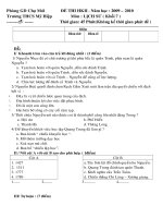 sử 7 HKII 2009 -2010