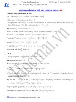 Đáp án đề thi thử hocmai 2010 lần 1