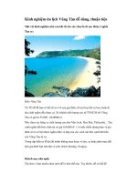 Kinh nghiệm du lịch Vũng Tàu docx