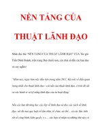NỀN TẢNG CỦA THUẬT LÃNH ĐẠO pot
