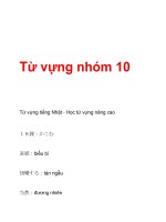 Từ vựng nhóm 10 pdf