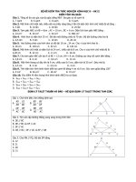 Đề trắc nghiệm hình học 8 HK II