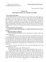 Báo cáo tổng kết Chi bộ 2009