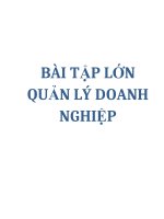 BÀI TẬP LỚN QUẢN LÝ DOANH NGHIỆP potx