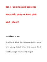 Bài 4 - Commas and Sentence Parts ppsx