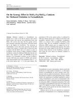 On the synergy effect in moo3–fe2(moo4)3 catalysts