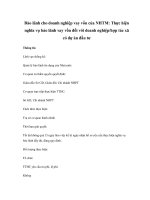 Bảo lãnh cho doanh nghiệp vay vốn của NHTM: Thực hiện nghĩa vụ bảo lãnh vay vốn đối với doanh nghiệp/hợp tác xã có dự án đầu tư ppsx