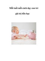 Mỗi tuổi mỗi cách dạy con trẻ giá trị tiền bạc docx