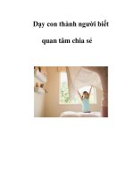 Dạy con thành người biết quan tâm chia sẻ pps