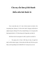 Cha mẹ cần làm gì khi thanh thiếu niên hút thuốc lá pdf