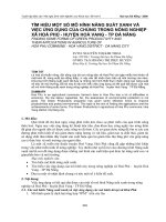 MỘT SỐ MÔ HÌNH NĂNG SUẤT XANH VÀ VIỆC ỨNG DỤNG CỦA CHÚNG TRONG NÔNG NGHIỆP docx