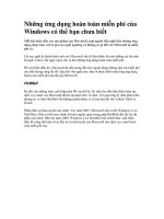 những ứng dụng hoàn toàn miễn phí của windows có thể bạn chưa biết