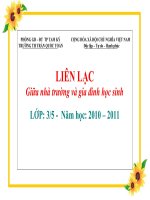 LỚP 3-5 NH: 2010-2011