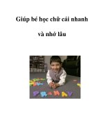 Giúp bé học chữ cái nhanh và nhớ lâu pdf
