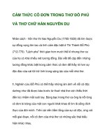 CẢM THỨC CÔ ĐƠN TRONG THƠ ĐỖ PHỦ ppsx