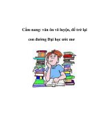 Cẩm nang: văn ôn võ luyện, để trở lại con đường Đại học ước mơ ppt