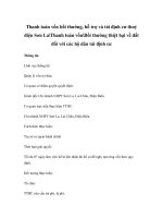 Thanh toán vốn bồi thường, hỗ trợ và tái định cư thuỷ điện Sơn LaThanh toán vốnBồi thường thiệt hại về đất đối với các hộ dân tái định cư pps