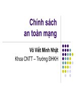 bài giảng  chính sách an toàn mạng