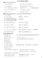 Ôn tập Đại số thi vào 10. Giaỉ PT có hướng dẫn