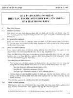 Quy phạm khảo nghiệm trên đồng ruộng hiệu lực thuốc xông hơi trừ côn trùng gây hại trong kho
