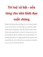 Trí tuệ xã hội - nền tảng cho nhà lãnh đạo xuất chúng doc