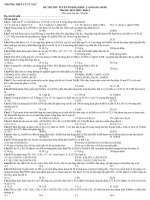 ĐỀ THI THỬ ĐẠI HỌC CAO ĐẲNG TRƯỜNG THPT LÝ TỬ TẤN