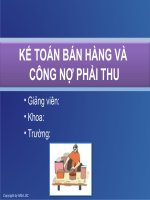 KẾ TOÁN BÁN HÀNG VÀ CÔNG NỢ PHẢI THU ppsx