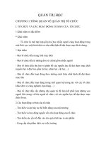 Tài liệu về quản trị học - chương I - Tổng quan về quản trị tổ chức docx