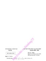 ĐỀ THI TOÁN VÀO 10 năm 09-10