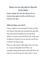 Những trào lưu công nghệ tác động đến doanh nghiệp pptx