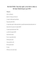 Bảo lãnh TDXK: Thực hiện nghĩa vụ bảo lãnh và nhận nợ bắt buộc Khách hàng ký quỹ 100% pot