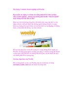 Xây dựng 1 website chuyên nghiệp với Weebly pdf