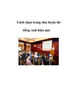 Cách chọn trung tâm luyện thi tiếng Anh hiệu quả potx