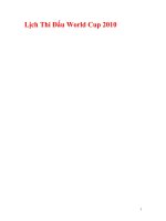 TIN MỚI SÔI ĐỘNG CÙNG  WORLD CUP 2010