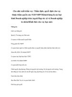 Cho nhà xuất khẩu vay: Thẩm định, quyết định cho vay thuộc thẩm quyền của TGĐ NHPTKhách hàng là các loại hình Doanh nghiệp khác (ngoài Hợp tác xã và Doanh nghiệp tư nhân)Hình thức cho vay hạn mức potx