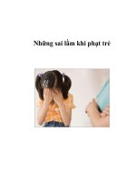 Những sai lầm khi phạt trẻ pot