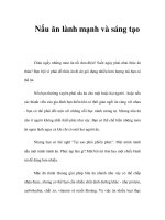 Nấu ăn lành mạnh và sáng tạo ppt