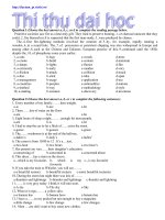 Đề thi thử cao đẳng, đại học môn tiếng anh - Đề số 4 ppt