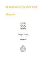 Đồ trang sức và mỹ phẩm trong tiếng Anh potx