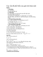 các vấn đề về đơn điệu và cực trị