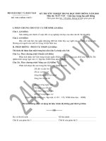 Đề môn Văn (TN THPT)