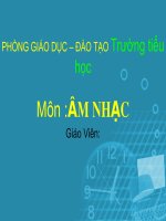 Giáo án môn Âm nhạc pdf