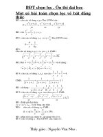 các vấn đề chọn lọc về bđt